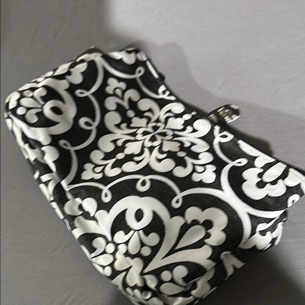 Elegant Black and White Clutch Bag